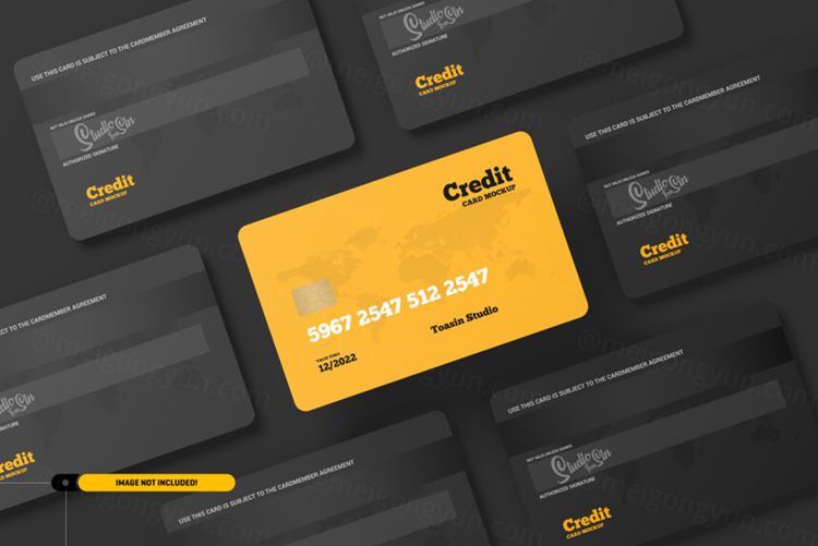 信用卡银行卡VIP卡礼品卡优惠卡设计提案样机PSD模板 Credit cards. gift cards mockup