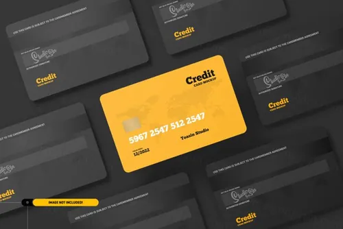 信用卡银行卡VIP卡礼品卡优惠卡设计提案样机PSD模板 Credit cards. gift cards mockup