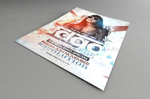 海报模型PSD贴图模板Flyer  Poster Mock-Up