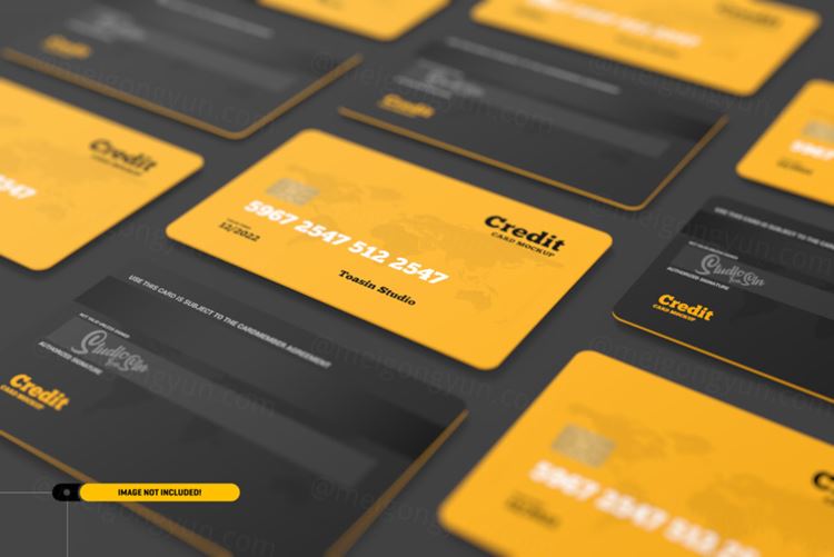 信用卡银行卡VIP卡礼品卡优惠卡设计提案样机PSD模板 Credit cards. gift cards mockup