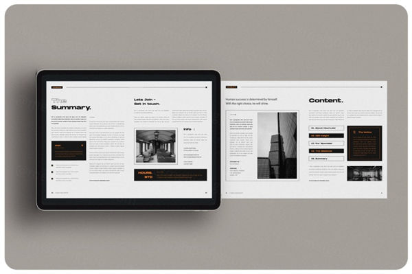 时尚高端多用途的高品质商业商务品牌手册画册宣传册杂志房地产楼书设计模板