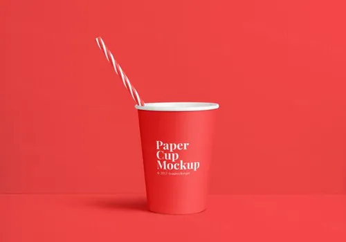 纸杯模型PSD贴图模板Paper Cup MockUp PSD