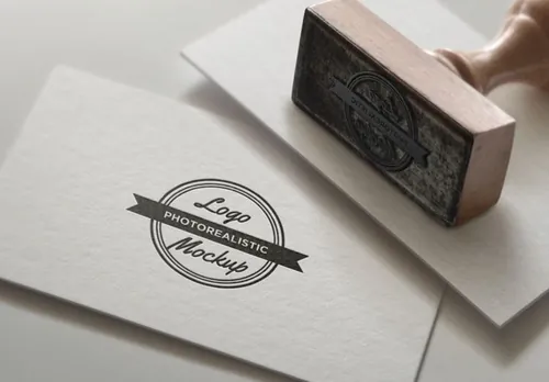 LOGO Mockup 印章模拟效果贴图高品质智能PSD样机效果图
