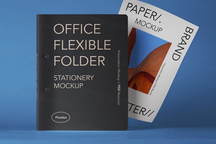 经典文件夹品牌VI提案样机PSD模板 Flexible Psd Folder Stationery Mockup