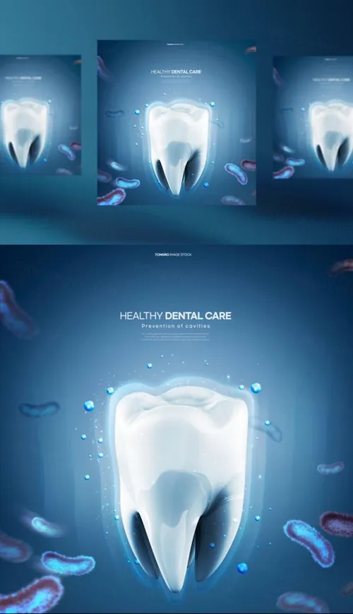 牙齿清洁修护保护牙医院卫生治疗宣传PSD海报模板 Health Dental Care