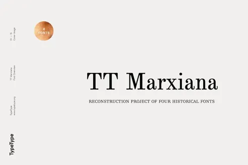 经典复古衬线英文字体 TypeType - TT Marxiana  Font Family