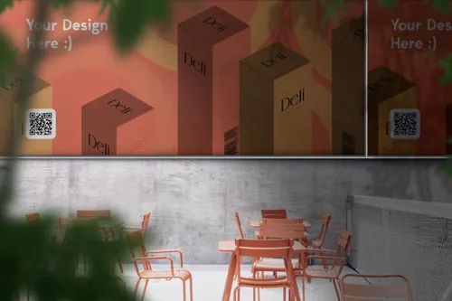 户外街头邹巴巴的墙体宣传印刷广告贴图展示样机PSD模板 St