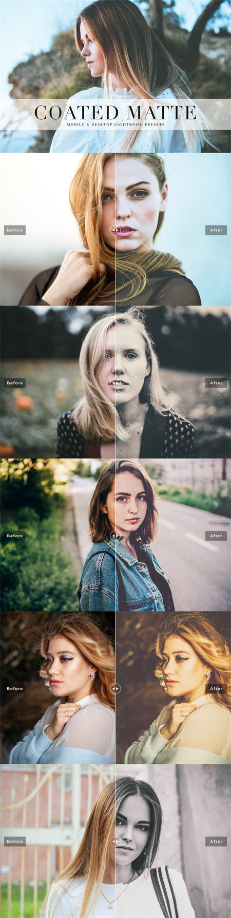 旅行风格人像 lightroom预设Coated Matte