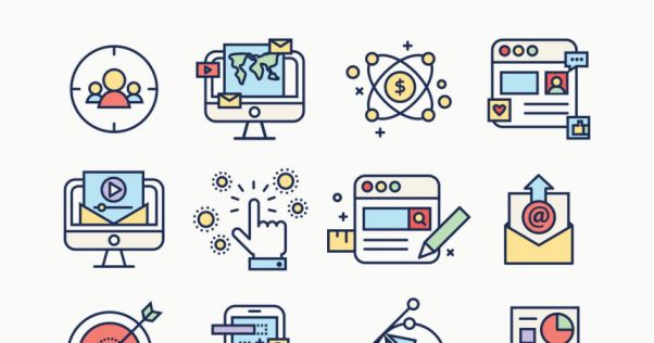 APP应用程序彩色线条图标 Line Apps Color Icons