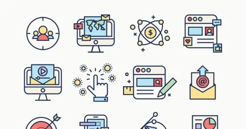 APP应用程序彩色线条图标 Line Apps Color Icons