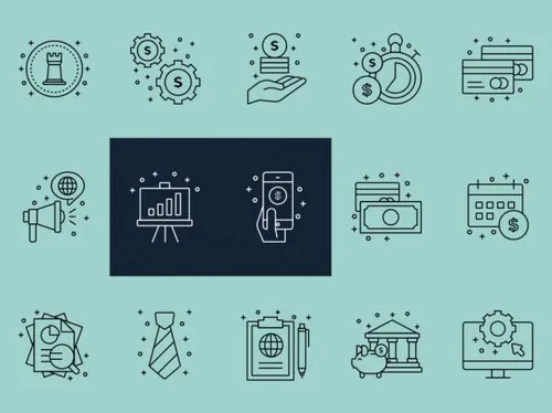 企业业务相关矢量图标素材 Corporate Business Vec