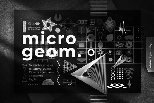 潮流未来主义抽象扭曲形状背景做旧纹理海报装饰素材 Shape