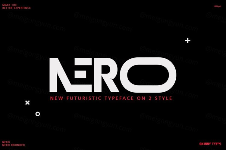 20世纪后现代主义干净简约充满活力英文无衬线字体 Nero