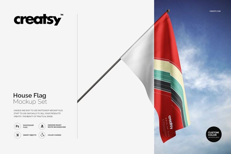 企业广告旗帜贴图展示模版