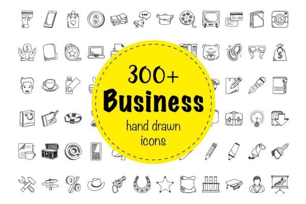 企业商务主题涂鸦图标 324 Business Doodle Icon