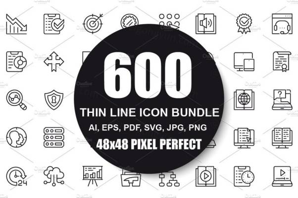 矢量线条图标素材包 Vector Line Icons