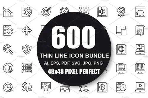 矢量线条图标素材包 Vector Line Icons