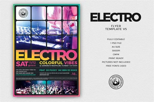 电子音乐海报 Electro Flyer