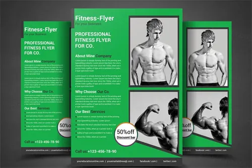 大气的健身海报模板 Fitness Flyer – Gym Flyer