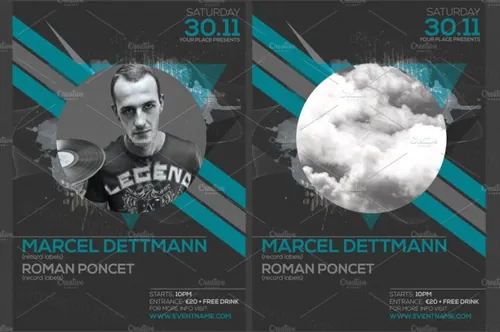 简易的活动海报模板 Minimal Party Flyer Template