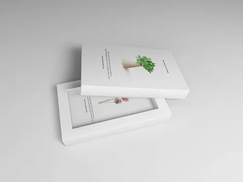 一款高档的纸质手机壳包装盒贴图样机