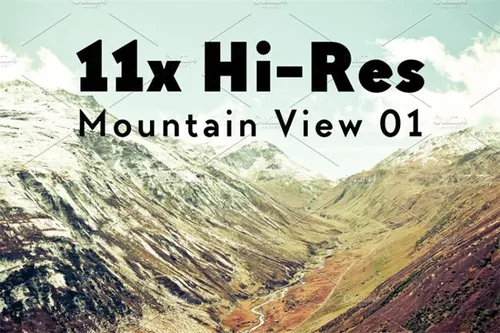 大山的照片素材包 11x Hi-Res The Alps Mountain View