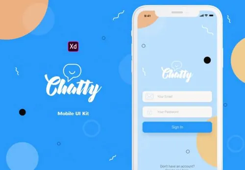 多彩移动APP应用程序UI设计工具包 Chatty Mobile UI Kit