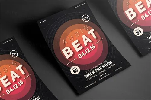 音频节拍海报模版 Audio Beat