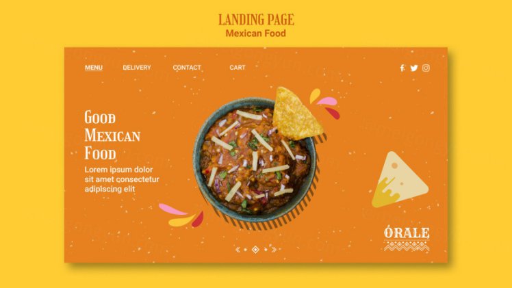 墨西哥快餐饮食美食宣传海报广告PSD模板素材 Mexican food post template