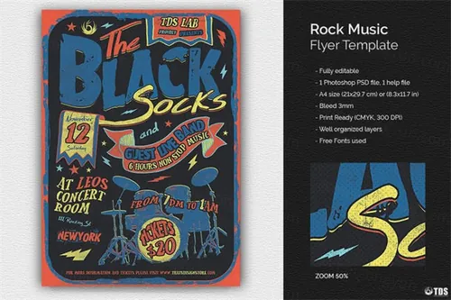 摇滚音乐海报 Rock Music Flyer
