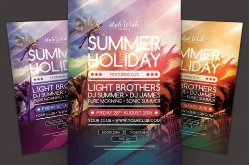 暑假传单模板 Summer Holiday Flyer Template