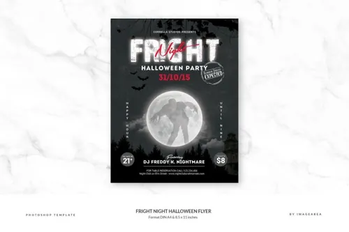 万圣节海报 Fright Night Halloween Flyer