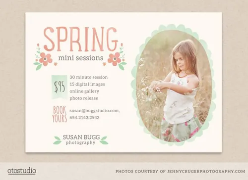 春季卡片海报 Spring mini sessions flyer