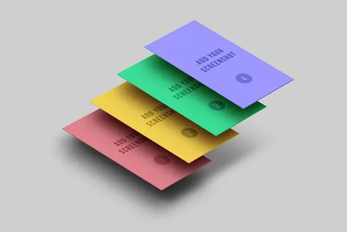 应用屏幕APP显示模型PSD贴图模板App Display Screen PSD Mockups