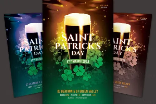 圣帕特里克节传单模板 Saint Patrick’s Day Flyer Template
