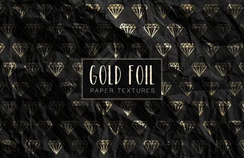 Gold Foil Wrapping Paper Textu
