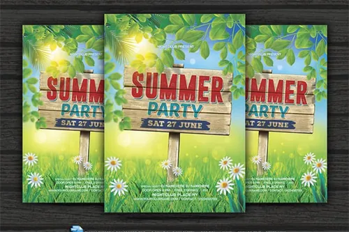夏天派对海报模板 Summer Party Flyer