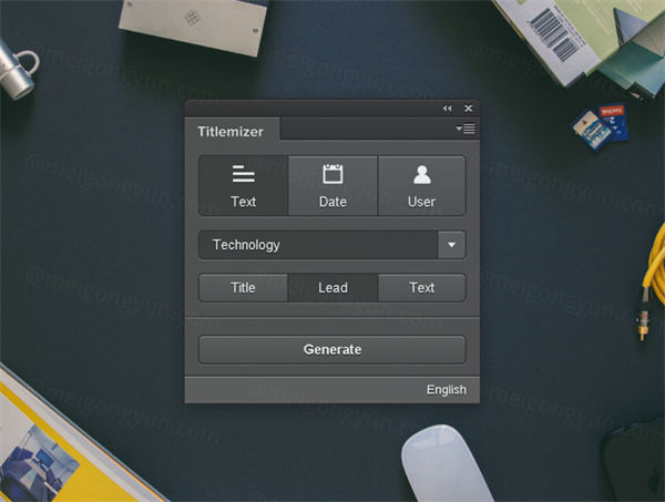 Titlemizer随机文字生成PS插件