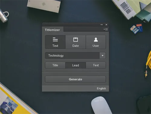 Titlemizer随机文字生成PS插件