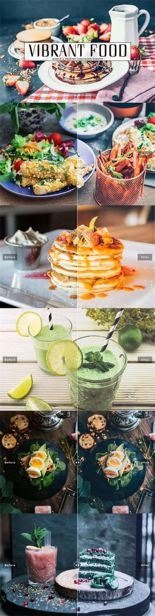 美食摄影lightroom预设滤镜Vibrant Food