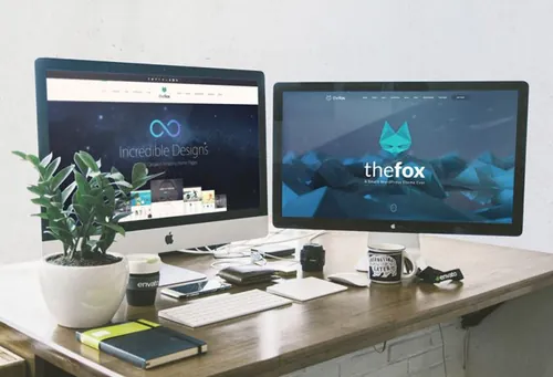 苹果电脑模型PSD贴图模板Envato Workspace Mockup