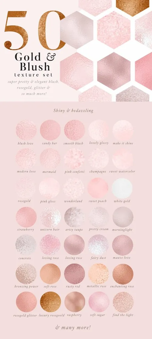 金色腮红背景纹理素材 Gold , Blush  Pink