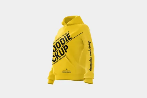 女士连帽衫卫衣服饰设计贴图展示样机PSD模板 Women hoodie mock up