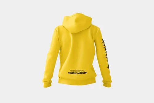 女士连帽衫卫衣服饰设计贴图展示样机PSD模板 Women hoodie mock up