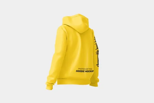 女士连帽衫卫衣服饰设计贴图展示样机PSD模板 Women hoodie mock up