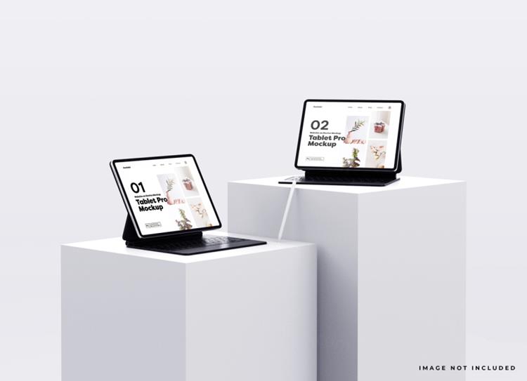 Apple iPad Pro带有键盘的平板电脑Web UI设