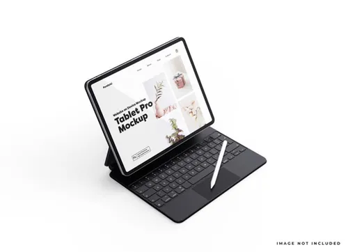 Apple iPad Pro带有键盘的平板电脑Web UI设