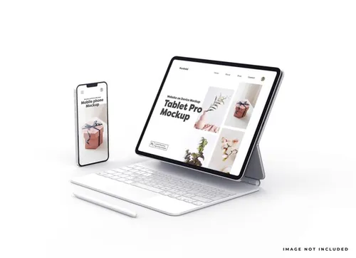 Apple iPad Pro带有键盘的平板电脑Web UI设