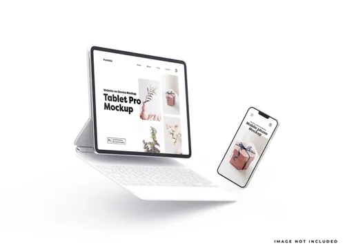 Apple iPad Pro带有键盘的平板电脑Web UI设