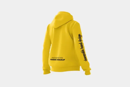 女士连帽衫卫衣服饰设计贴图展示样机PSD模板 Women hoodie mock up